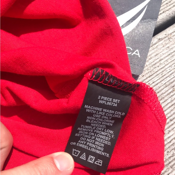 Nautica anchors two piece set top ruffle butt shorts 2T NWT - Picture 9 of 9